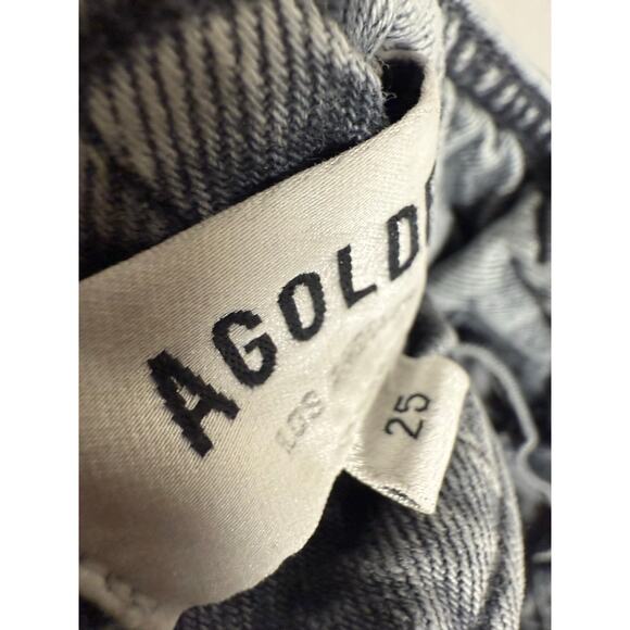 Agolde Aden Paperbag Belted Utility Wide Leg Jeans Rolling Thunder Gray Size 25 - Picture 12 of 13